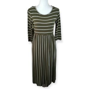 IRONIC LUXE STRIPE MAXI DRESS SZ.S/M EUC